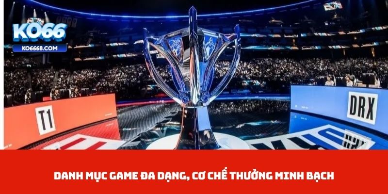 Danh mục game đa dạng, cơ chế thưởng minh bạch