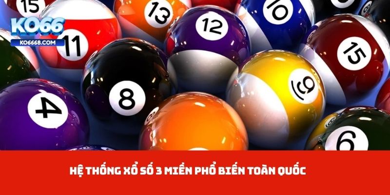 Hệ thống Xổ số 3 miền phổ biến toàn quốc