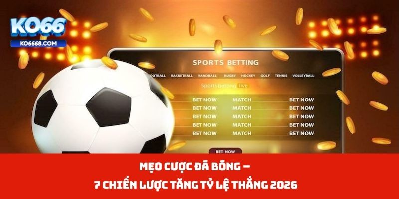 Mẹo Cược Đá Bóng – 7 Chiến Lược Tăng Tỷ Lệ Thắng 2026