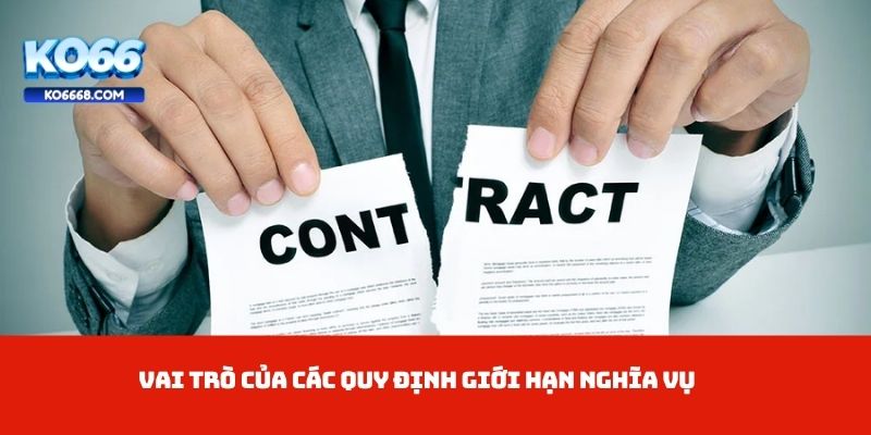 Vai trò của các quy định giới hạn nghĩa vụ 